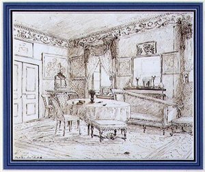 Interno di un salone Regency inglese, Londra