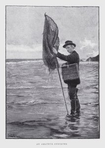 Un dilettante pescatore di gamberetti (litografia) da English School