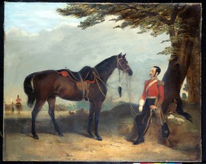 Un ufficiale non identificato del 3° Reggimento delle Guardie Dragoni, c.1850 da English School