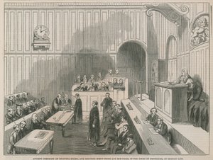 Antica cerimonia di taglio dei bastoni e conteggio di ferri di cavallo e chiodi nella Corte delle Accise da English School