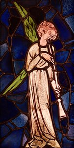 Angelo che suona una tromba, c.1280 da English School