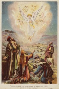 Angelo che annuncia ai pastori la nascita di Gesù Cristo da English School
