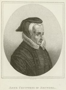 Anne, Contessa di Arundel (incisione) da English School