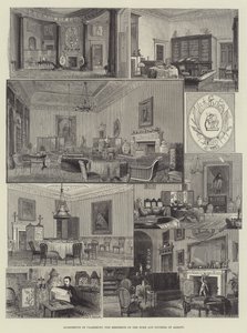 Appartamenti di Claremont, la residenza del Duca e della Duchessa di Albany (incisione) da English School