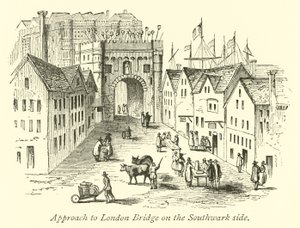 Accesso al ponte di Londra dal lato di Southwark