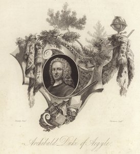 Archibald Campbell, 3º Duca di Argyll, politico, avvocato e soldato scozzese (incisione)