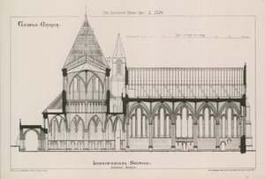 Vista architettonica della Temple Church da English School
