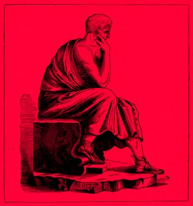 Aristotele, illustrazione da La Storia Illustrata del Mondo, pubblicata c.1880