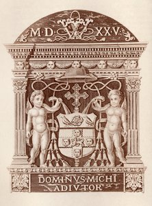 Stemma del Cardinale Wolsey in terracotta a Hampton Court Palace, da History of Hampton Court Palace in Tudor Times di Ernest Law, pubblicato a Londra nel 1885 da English School