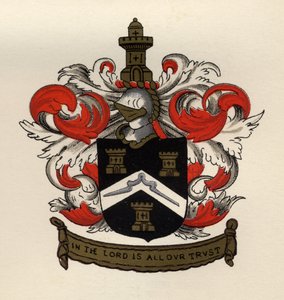 Stemma dei Liberi Muratori del Capitolo di Gateshead, 1671, da La Storia della Massoneria, volume II, pubblicato da Thomas C. Jack, Londra, 1883 da English School
