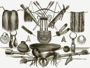 Armi, ornamenti e utensili degli indiani da English School