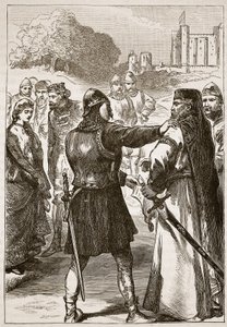 Arresto del duca di Gloucester, illustrazione da Cassells Illustrated History of England da English School