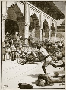 Arresto del Rajah di Benares, illustrazione da Cassells Illustrated History of England da English School