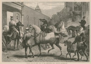Arrivi per la Mostra del Cavallo alla Sala dell