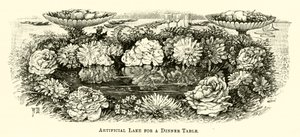 Lago artificiale per una tavola da pranzo (incisione) da English School