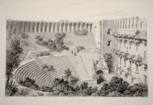 Aspendu - Interno del Teatro, da The Principal Ruins of Asia Minor, pub. 1863 da English School