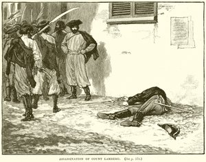 Assassinio del conte Lamberg da English School