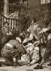 Assassinio del Duca di Buckingham, illustrazione da 