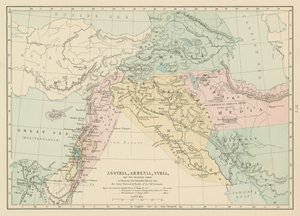 Assiria, Armenia, Siria e terre adiacenti (litografia a colori)