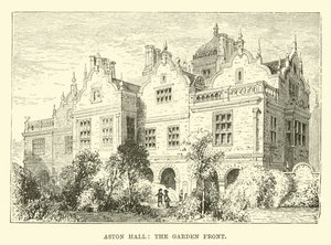 Aston Hall, fronte del giardino da English School