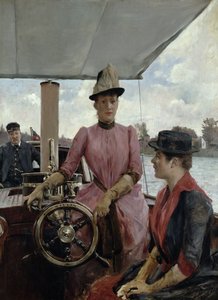 Al timone - Signore a bordo del battello fluviale Hassan da English School