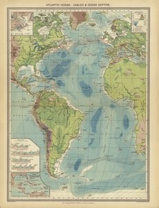Oceano Atlantico, Cavi e Profondità Oceaniche da English School