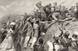 Attacco dei rivoltosi alla Batteria Redan a Luknow, 30 luglio 1857, da 