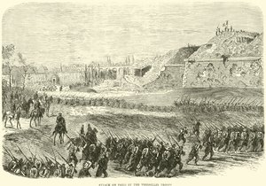 Attacco a Parigi da parte delle truppe di Versailles, marzo 1871 da English School