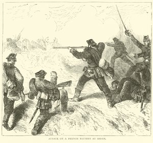 Attacco a una batteria francese a Sedan, settembre 1870 da English School