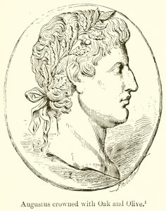 Augusto incoronato con Quercia e Olivo