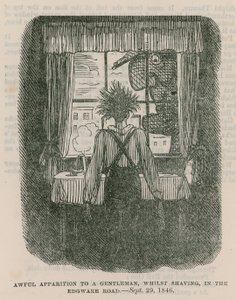 Apparizione terribile a un gentiluomo, mentre si radeva, in Edgware Road, Londra - 30 settembre 1846 da English School
