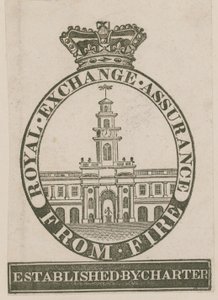 Distintivo della Royal Exchange Assurance contro il Fuoco da English School