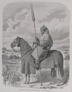 Cavaliere Baghirmi in armatura imbottita, da 