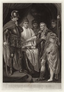 Baliol che cede la sua corona a Edoardo I da English School