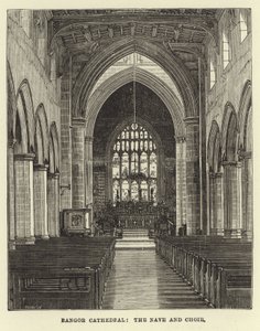 Cattedrale di Bangor, la navata e il coro da English School