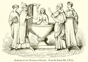 Battesimo della madre di Becket da English School