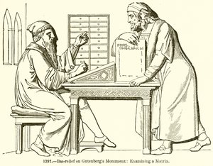 Bassorilievo sul monumento di Gutenberg: Esaminando una matrice
