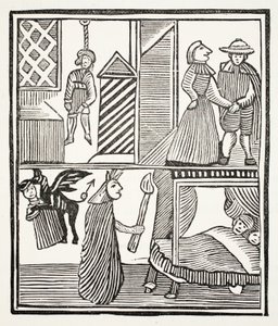 La Tragedia di Bateman, illustrazione da Chap-books of the Eighteenth Century di John Ashton, pub. 1882