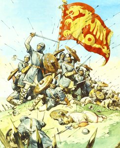 Scena di battaglia da English School