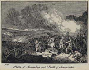 Battaglia di Alessandria e Morte di Abercrombie (incisione) da English School