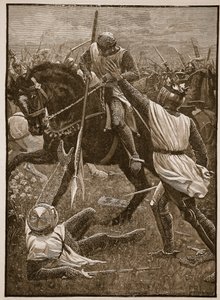 Battaglia di Evesham: re Enrico in pericolo, illustrazione da Cassells Illustrated History of England