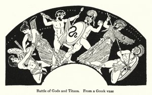 Battaglia degli Dei e dei Titani (litografia) da English School