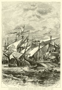 Battaglia di Sluys, tra le flotte inglesi e francesi, AD 1340
