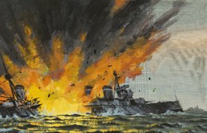 Nave da guerra affondata da English School