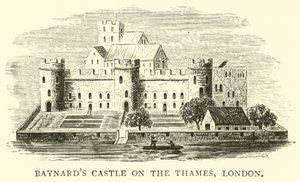 Castello di Baynard sul Tamigi, Londra da English School