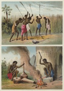 Battitura del sorgo, fabbri del villaggio