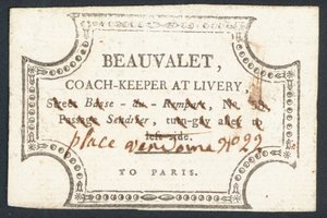 Beauvalet, custode di carrozze a noleggio