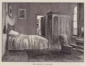 Camera da letto di Henry Edward Manning, cardinale cattolico inglese e arcivescovo di Westminster da English School