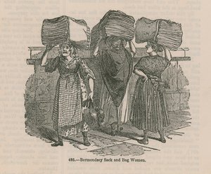 Donne con sacchi e borse di Bermondsey