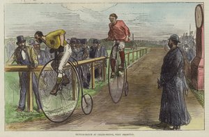 Gara di biciclette a Lillie Bridge da English School